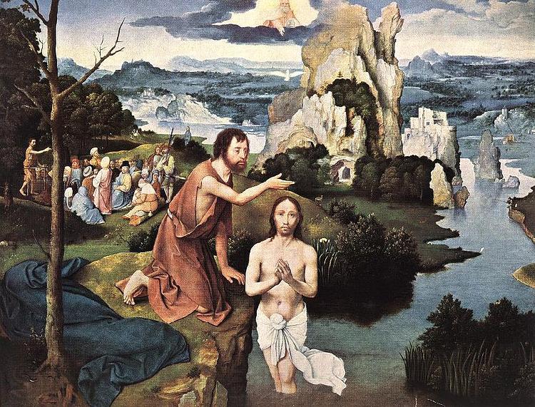 Joachim Patinir Baptism of Christ Spain oil painting art